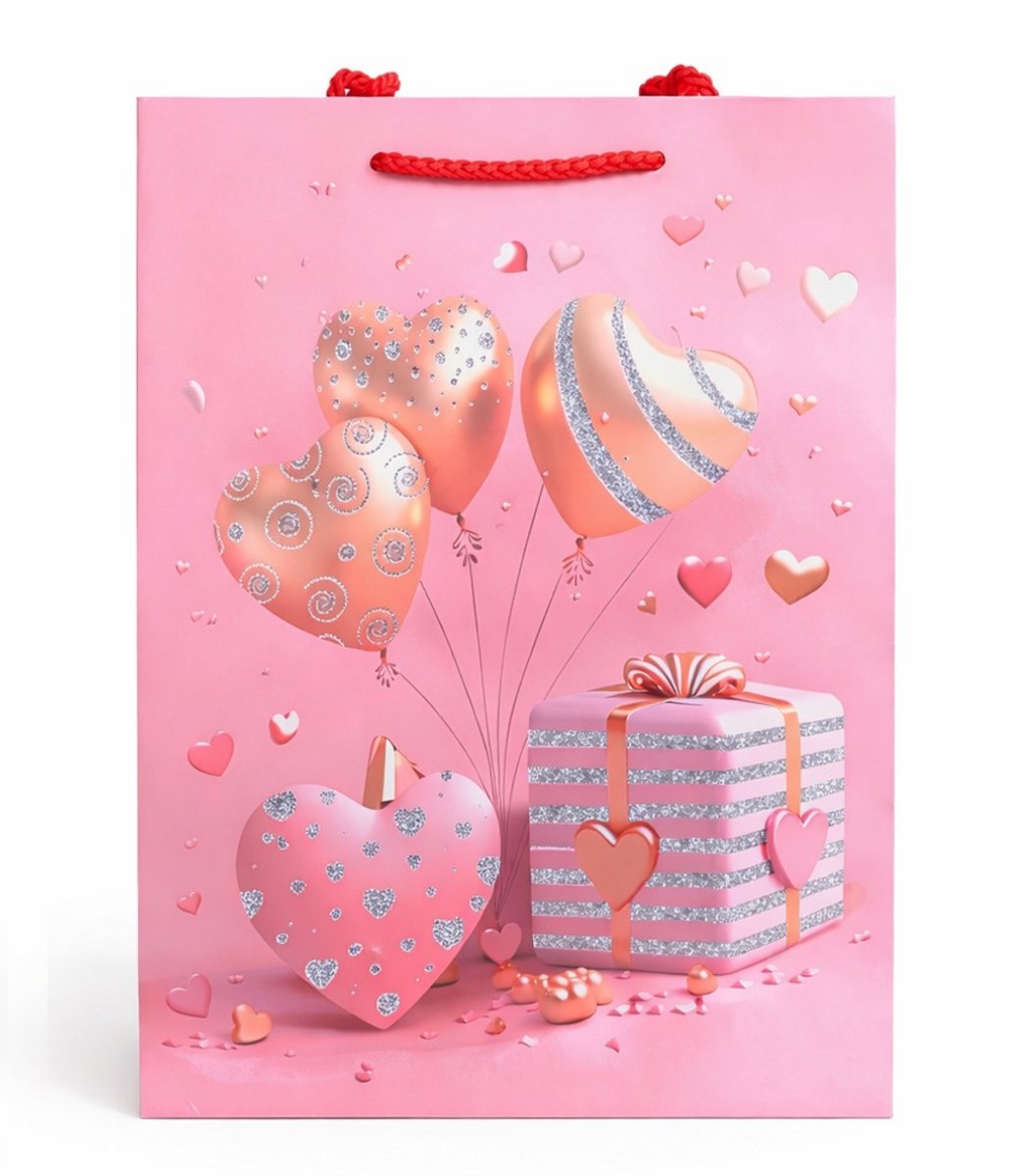 Cadeautas - Luxe Geschenktas - Cadeauzak - Geschenkzak - A5 - Hart