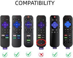 Siliconen beschermhoes Geschikt voor TCL Roku 2-afstandsbediening – Ontwerp met kattenoortjes en draagkoord – Universele, verdikte, valbestendige en lichtgevende hoes – 2-pack (Paars + Roze)