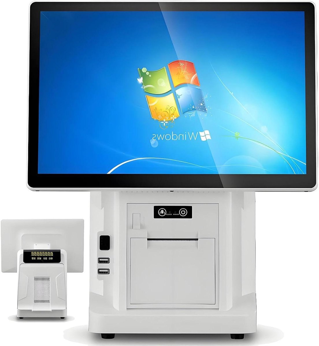 Kassasysteem Touchscreen - POS Terminal Kassa Apparaat - Winkeladministratie - Ingebouwde Bonprinter - 156-Inch Scherm - Zwart