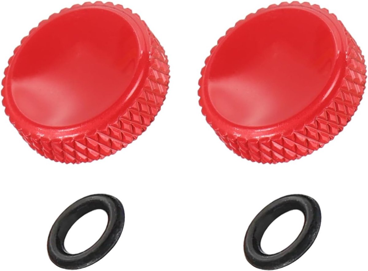 Camera Shutter Button - 2pcs - 12mm Concave Surface Shutter Release Buttons - Pure Copper Camera Button voor Nikon - Fujifilm - Leica DSLR/SLR - Rood