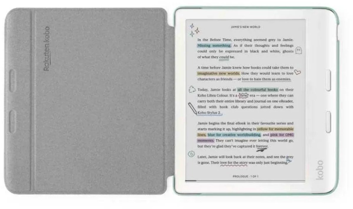 Kobo Libra Colour Hoes voor eReader - Basic SleepCover - Groen - Slaapfunctie – foto 8