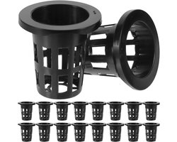 50 Stuks 2 Inch Net Cup Potten voor Hydroponics - Ideaal voor Groenten, Tuinieren en Groei Systemen - Ronde Zwarte Plastic Baskets met Openingen