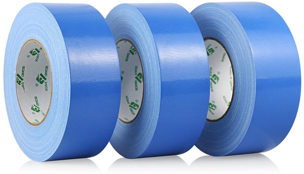 Blauwe Duct Tape - Waterdichte Textieltape voor Binnen en Buiten - 50m x 50mm - Sterke Hechting en Duurzaam Gebruik