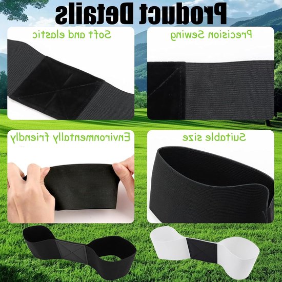 2 Stuks Golf Swing Trainingsarmband, Arm Tape Swing Trainer, Houdingscorrectie Oefenriem voor Beginners in Zwart en Wit, Verbeter je Golftechniek en Stabiliteit — afbeelding 5