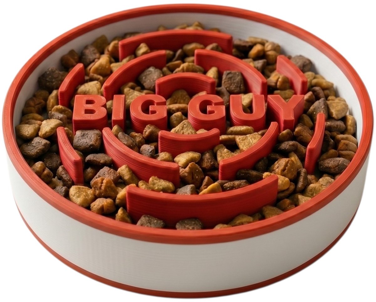Gepersonaliseerde Slow Feeder Bak XL – Anti-Schrok Voerbak met Naam – Grote Honden