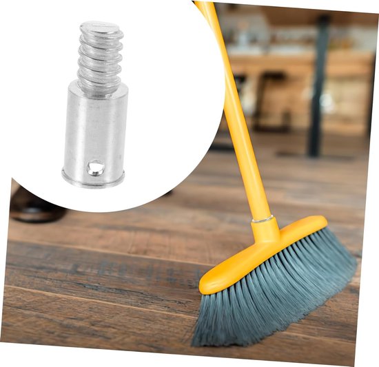 Metalen Bezemsteel - Universele Steeladapter - Vloeren Reinigen - Stevig En Praktisch - 65 cm Lengte - Zilver — afbeelding 2