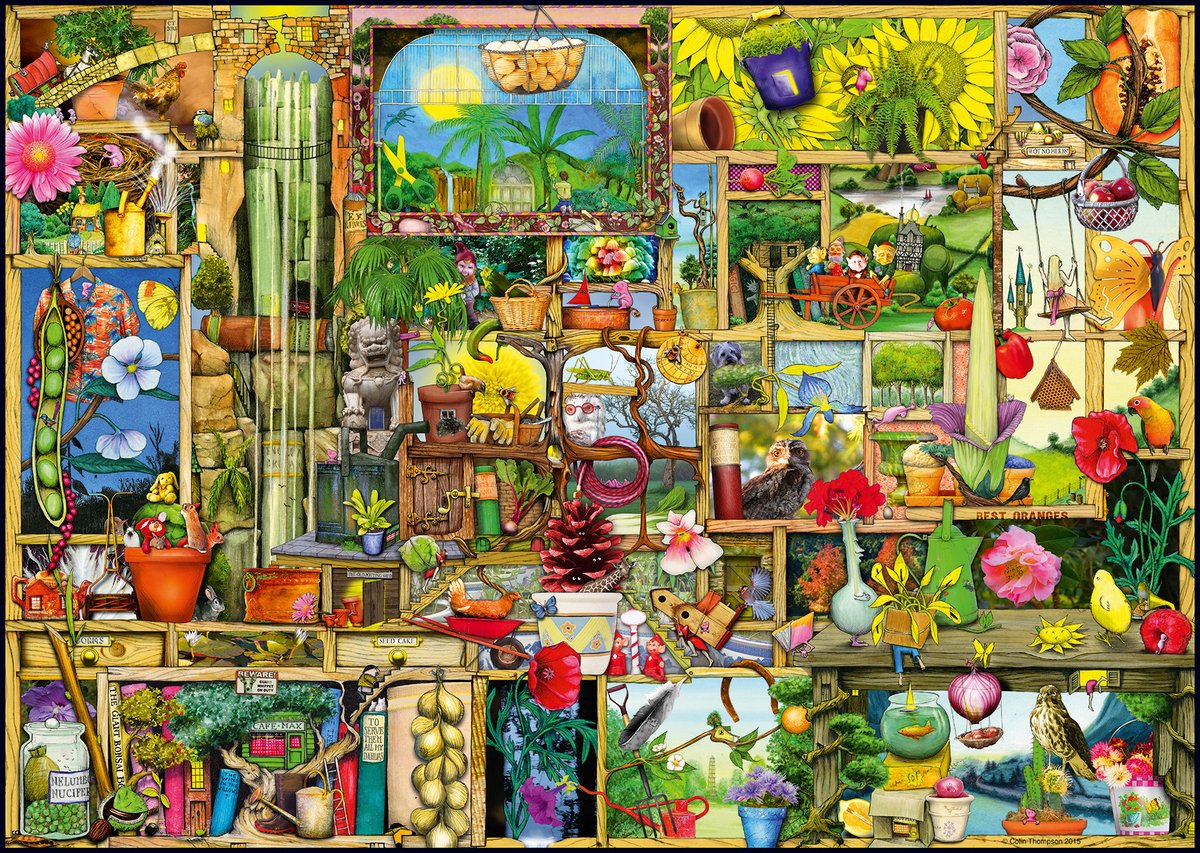 Ravensburger puzzel Grandioses Gartenregal - 1000 stukjes.