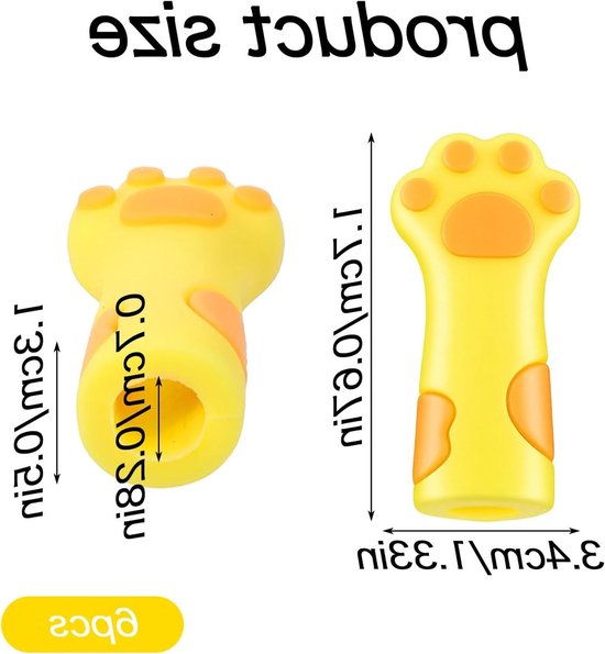 6 Stuks Kattenpoot Stopper voor Breinaalden - Siliconen Naald Caps voor Breien, Haken en DIY Creaties van Merkloos — afbeelding 5
