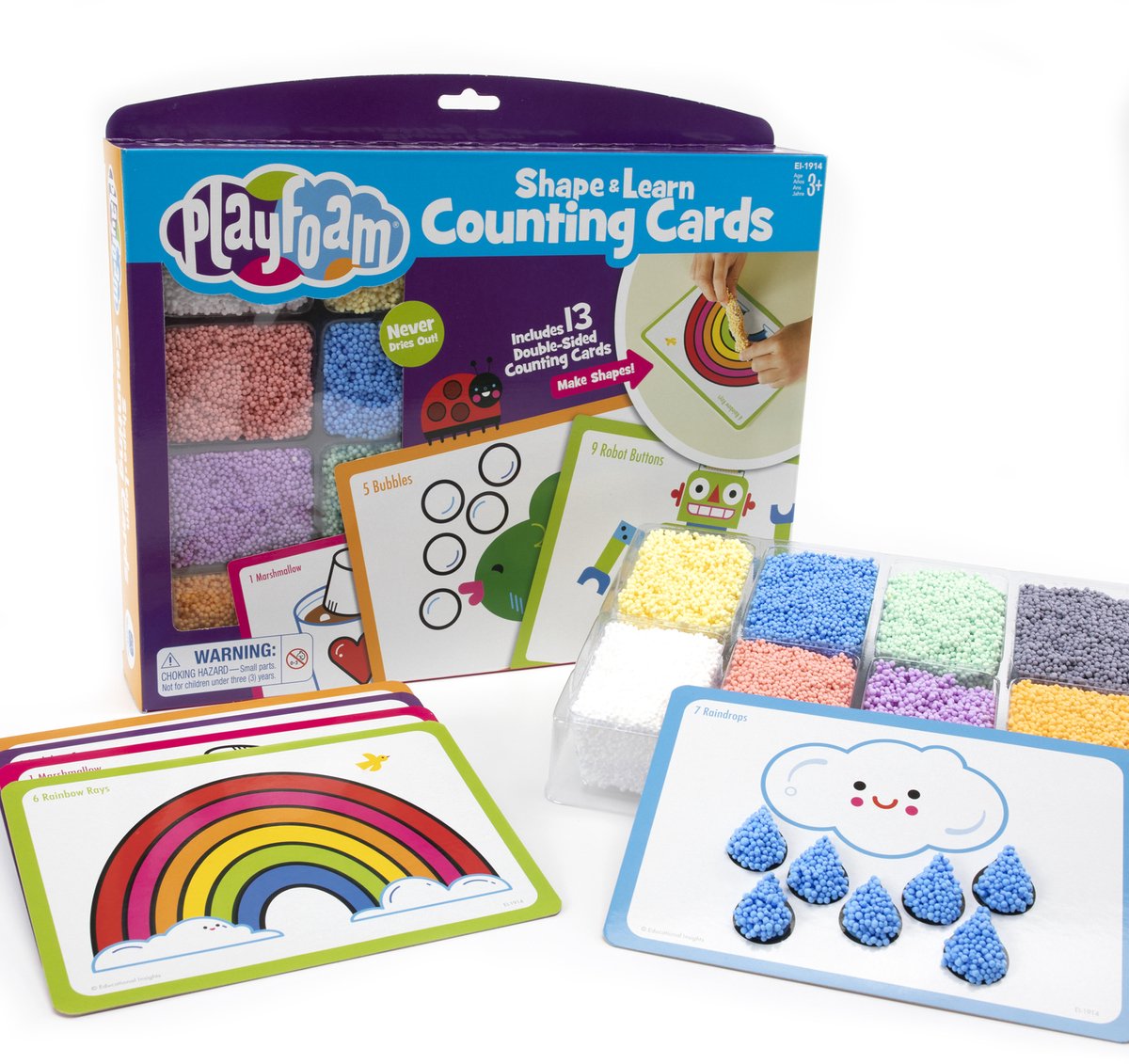Learning Resources Playfoam® Shape & Learn Counting Cards - 3+