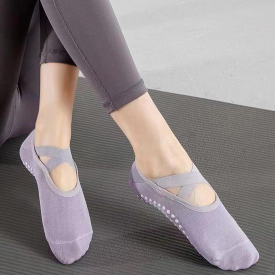 Comfortabele Yoga Sokken voor Dames - 4 Paar Antislip Pilates Sokken voor Thuis en Sport — afbeelding 2