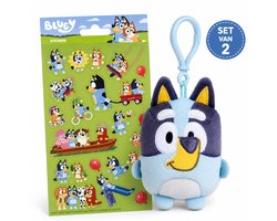 Bluey Bag Clip (Bluey) + Stickers – Cadeaupakket – Sleutelhanger Cadeau