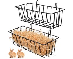 Robuust metalen frame voor hooi, voederdispenser voor kleine dieren en konijnen, ideaal voor stallen en hokken