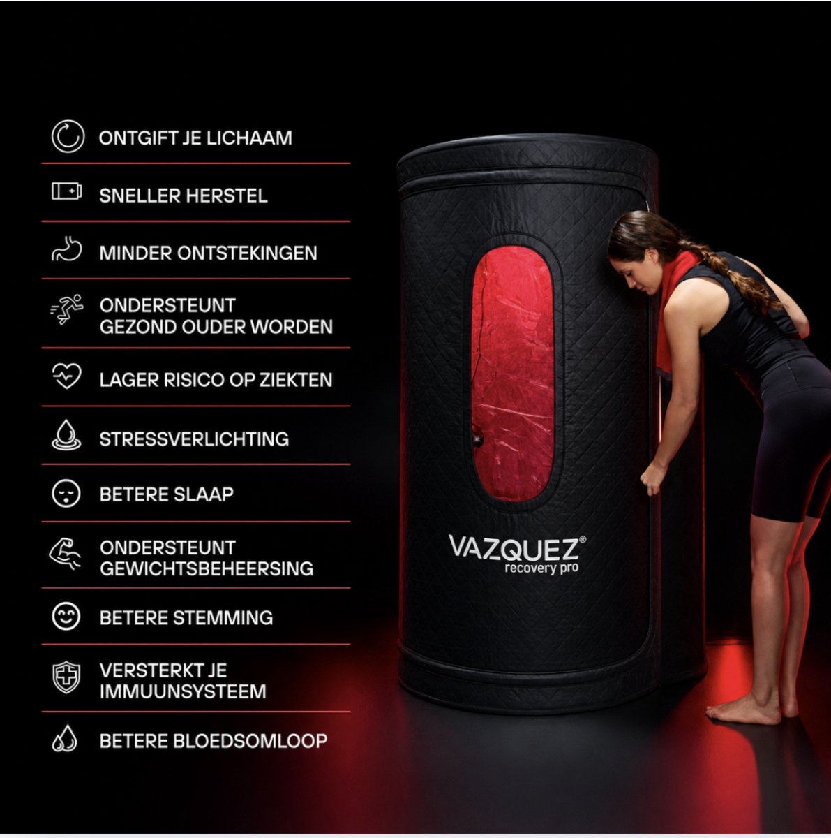 Vazquez Recovery Pro Sauna Heater - Infrarood tot 85°C thumbnail 5