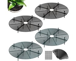 Set van 4 verstelbare plantbeschermingsnetten van 30 cm voor optimale bescherming van planten