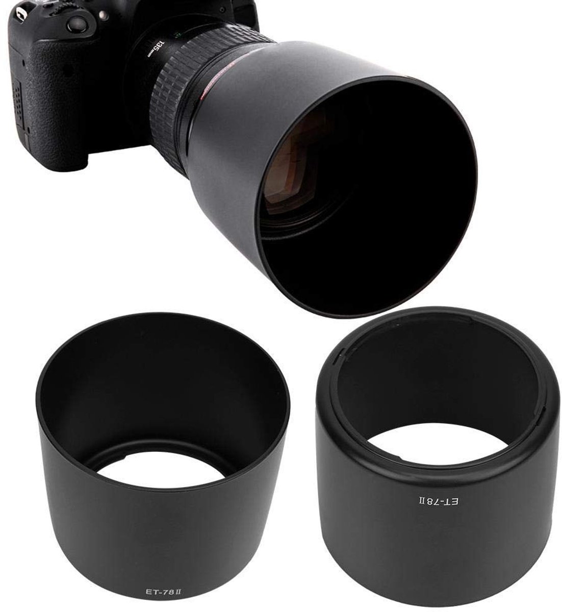 aladdien - Lens Hood - ET-78II - Voorkomt ongewenst licht - Zwart - Bescherming voor EF 135mm F2L 180mm F3.5L Lens - Ideaal voor fotografen - Pr...