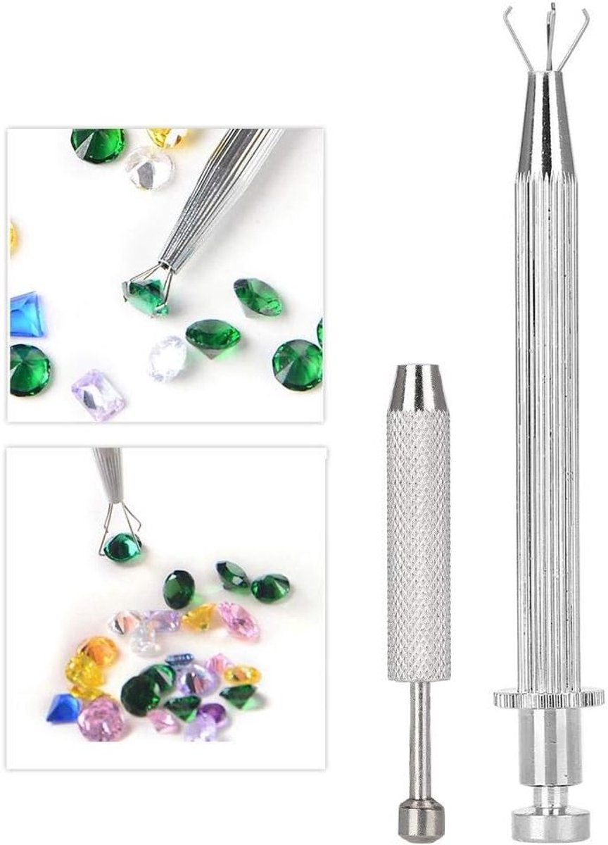 Tweezers met 4 Klauwen voor Sieraden, Ideaal voor Diamanten, Edelstenen, Kralen en Horloges, Perfect voor Precisiewerk en Verzamelen