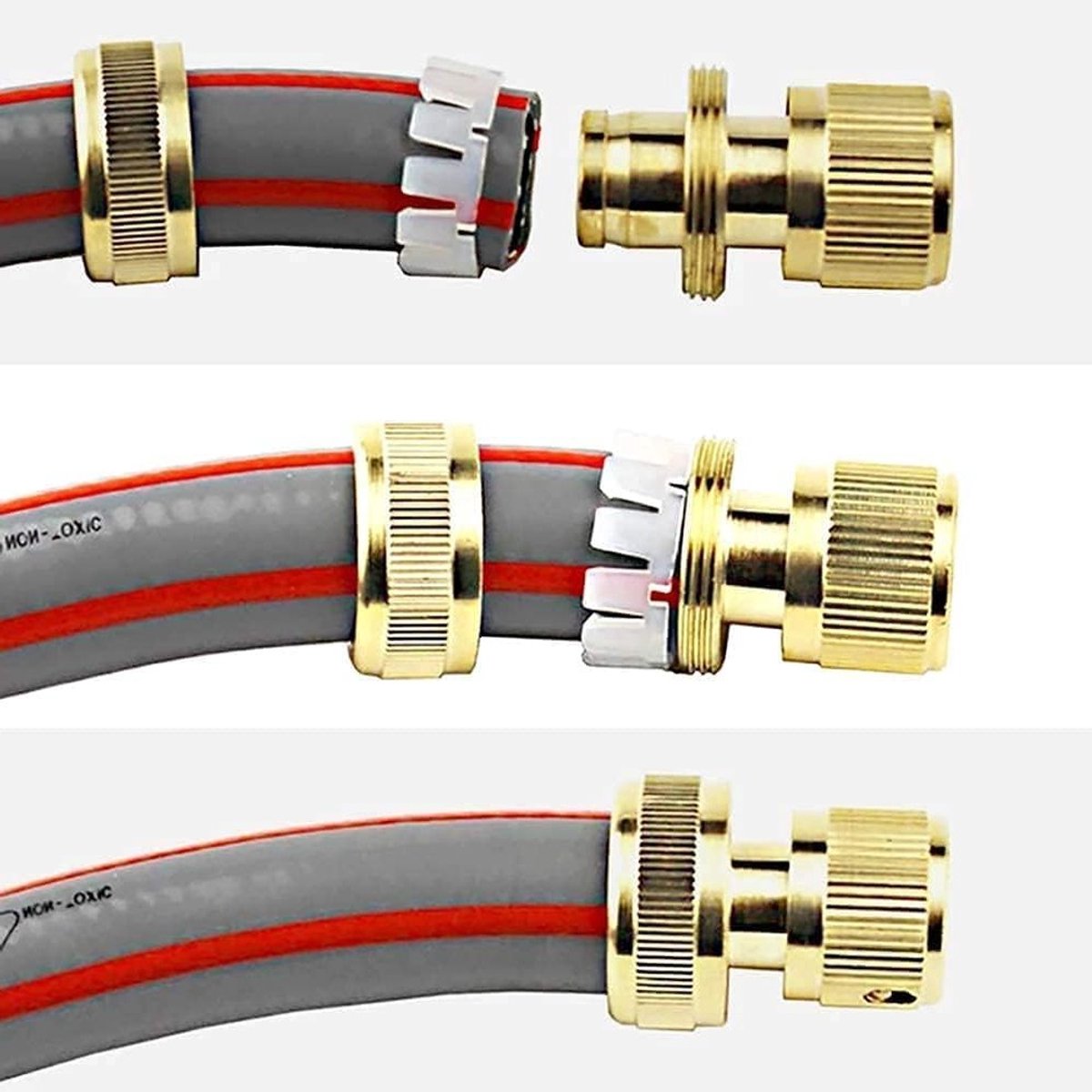VVGoods - 2-delige Aquastop Slangconnector voor ø 12,5 mm - 15 mm: Snelle en gemakkelijke slangaansluiting met waterstop