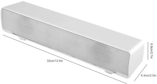 Store_8 - USB Soundbar Speaker - Stereo Geluid - Slank en Krachtig - Wit - Bass Surround Soundbox - Geschikt voor PC, Laptop, TV, Smartphone van Merkloos — afbeelding 5