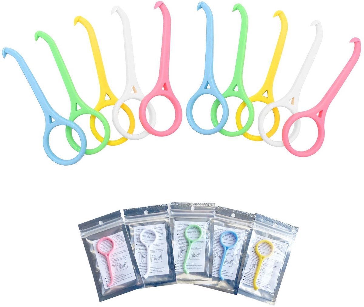 Set van 10 Aligner Verwijderingstools voor Orthodontische Beugels