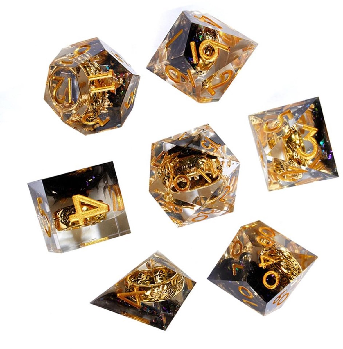 Allecto - DND Dobbelstenen Set - Polyhedral RPG Dobbelstenen - Inclusief Cadeau Doos - Ideaal voor Spellen - Perfect voor Rollenspellen - Voor Dung..