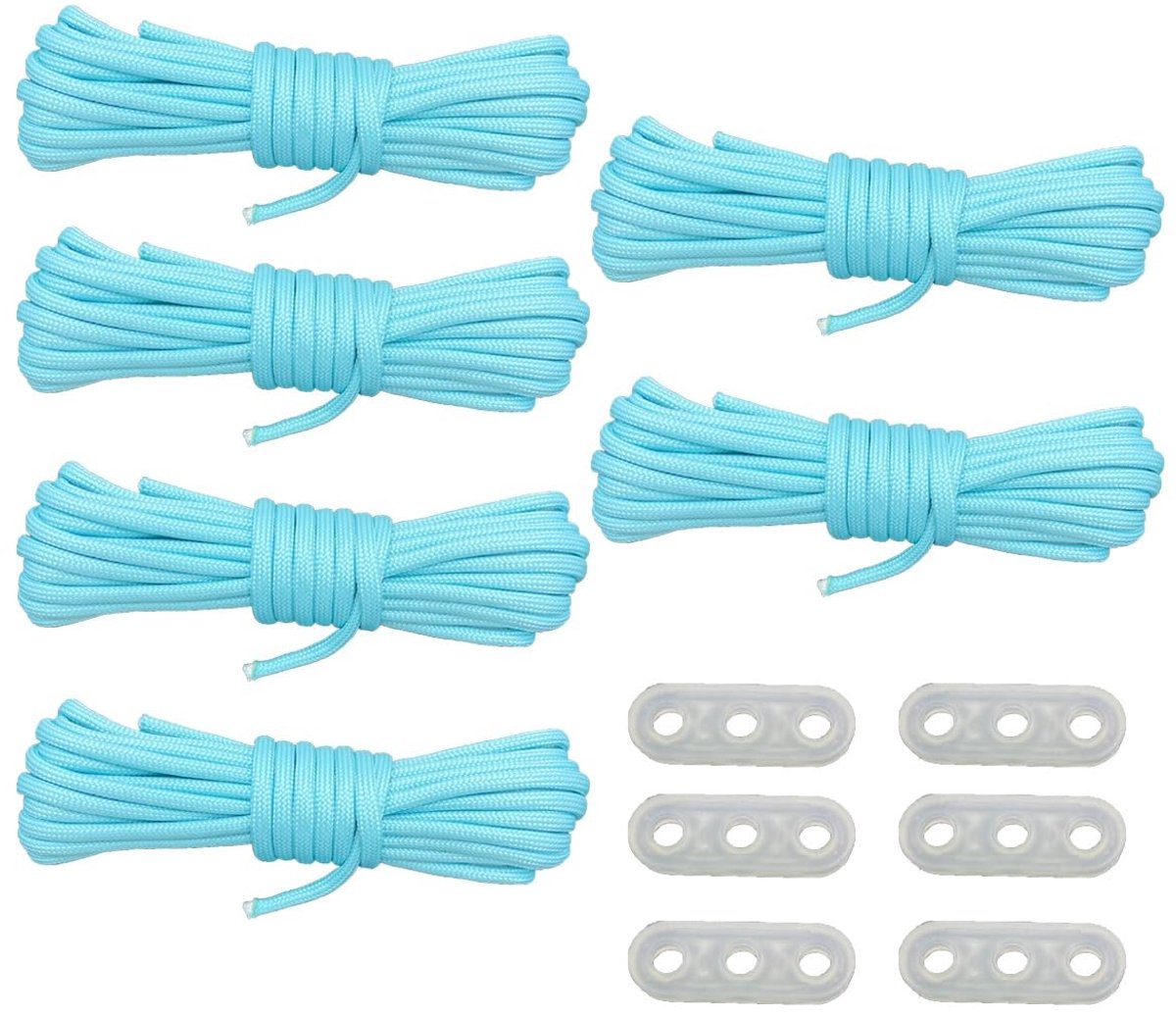 Allecto - Paracord Tent Touwen - Fluorescentie - Luminous Guy Ropes - 4mm x 4m - Camping en Outdoor - Stevig en duurzaam - Geschikt voor alle buite...