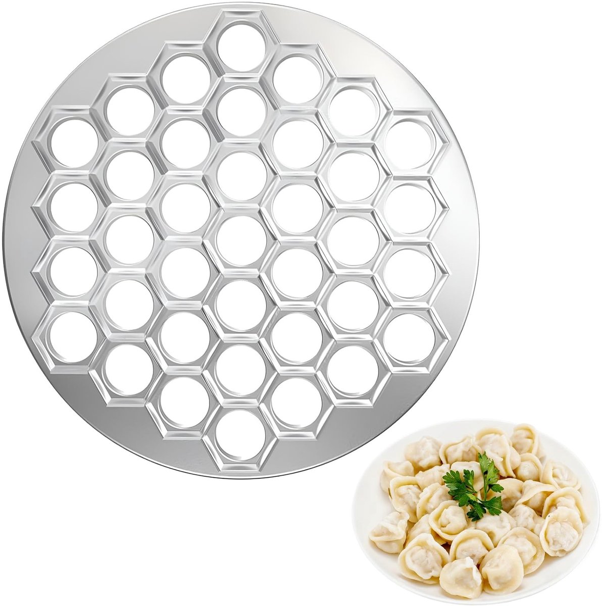 Pelmeni Dumpling Mould - 37 Gaten, Perfecte Ravioli Vorm voor Thuis Koken