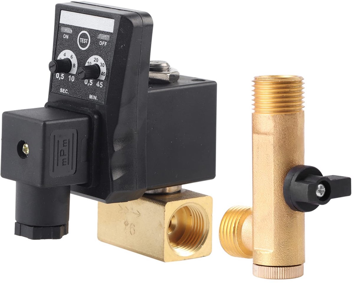 Allecto - Automatische Drain Valve - G1/2 - Duurzaam en Betrouwbaar - Voor Compressoren en Brandstoftanks - Hoogwaardig - Eenvoudige Installatie - ...