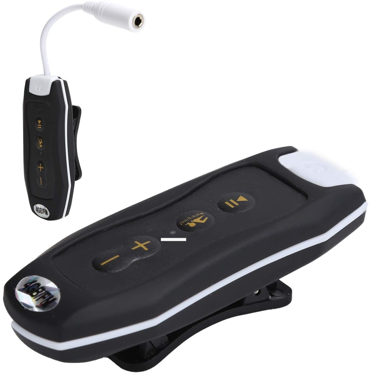 ONF3 - MP3-speler - Waterdicht - Ideaal voor zwemmen - 4 GB - Draagbare FM-muziekspeler - Geschikt voor duiksport - Inclusief hoofdtelefoon