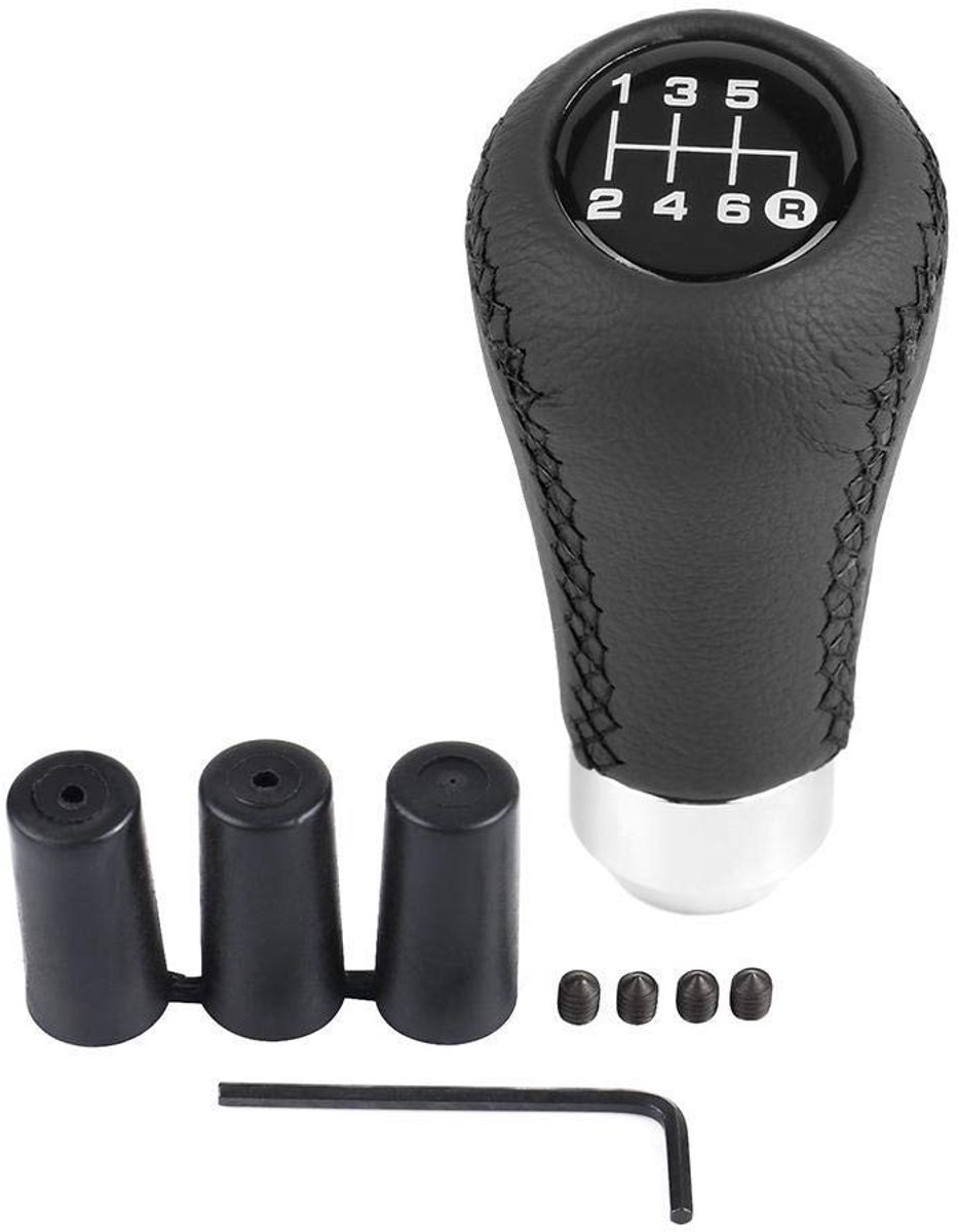 aladdien - Gear Shift - Universele 6 Speed Schakelknop - Eenvoudige installatie - Zwart - Comfortabel grip - Geschikt voor de meeste voertuigen - In..