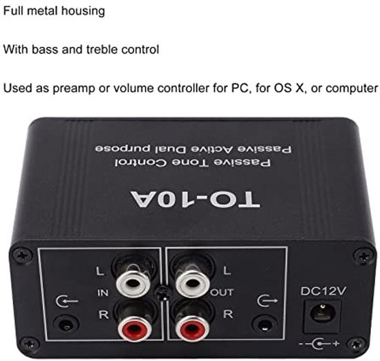 ONF3 - NE5532 Stereo Preamplifier - Tone Control - Plug & Play Audio - Voor Speakers en Hoofdtelefoons - Hoogwaardige geluidsversterker - Ideaal... van Onf3 — afbeelding 4