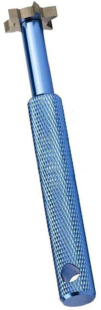 aladdien - Golfclub Slijper - Re-Grooving Gereedschap - Verbeter Balcontrole - Blauw - Geschikt voor Alle Ijzers - Golfaccessoires