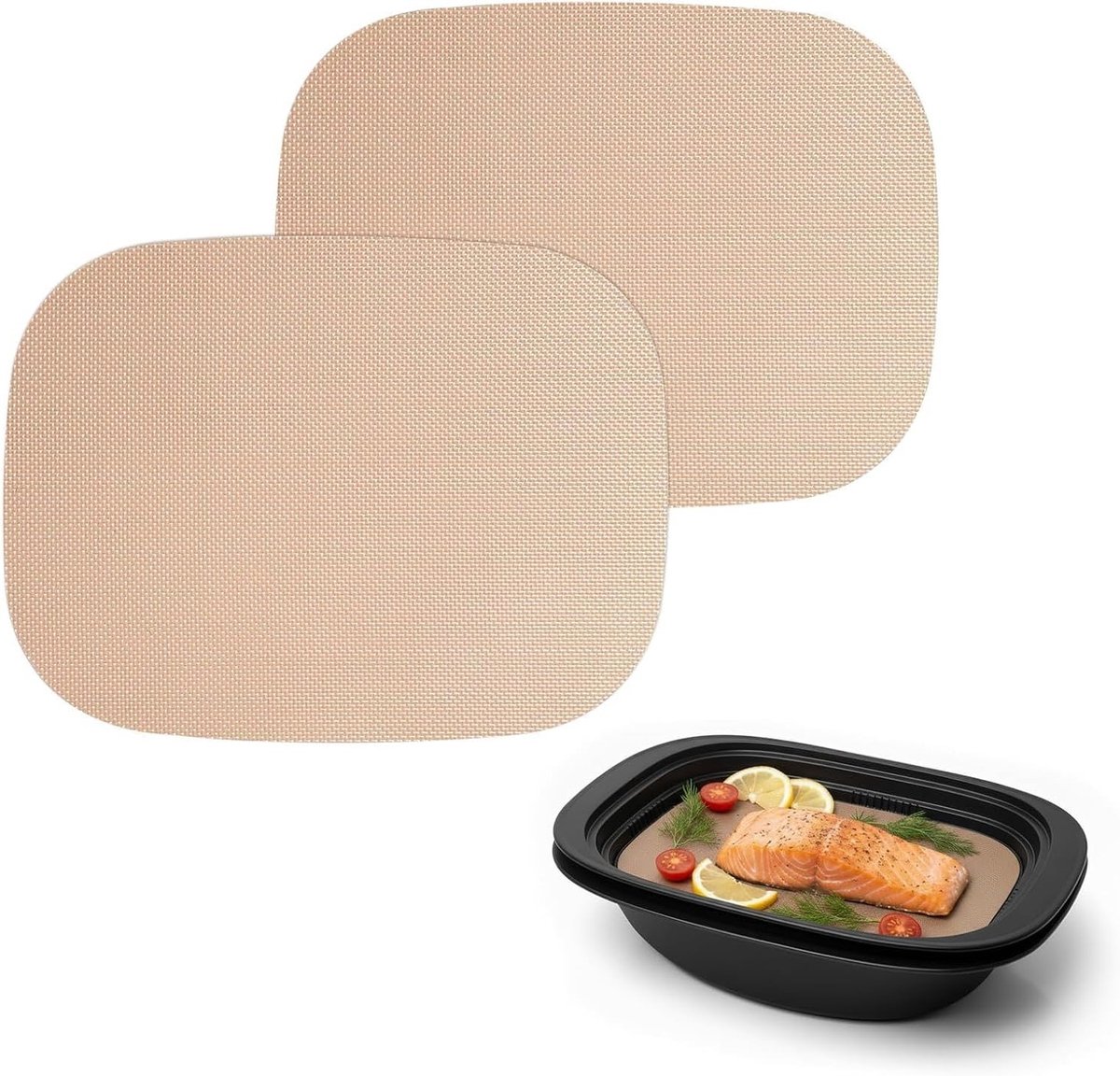 Set van 2 Herbruikbare Bakfilms voor Thermomix TM7 Varoma - Antiaanbaklaag, Warmtebestendig tot 250°C, Vaatwasserbestendig, BPA-vrij en Ideaal voor Bakken en Koken