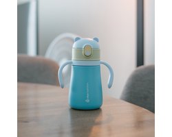 Oliyo Mini Thermosfles 355 ml – Kinder Drinkfles – Kinderfles – Peuterfles – RVS – Lekvrij – BPA-vrij – Blauw