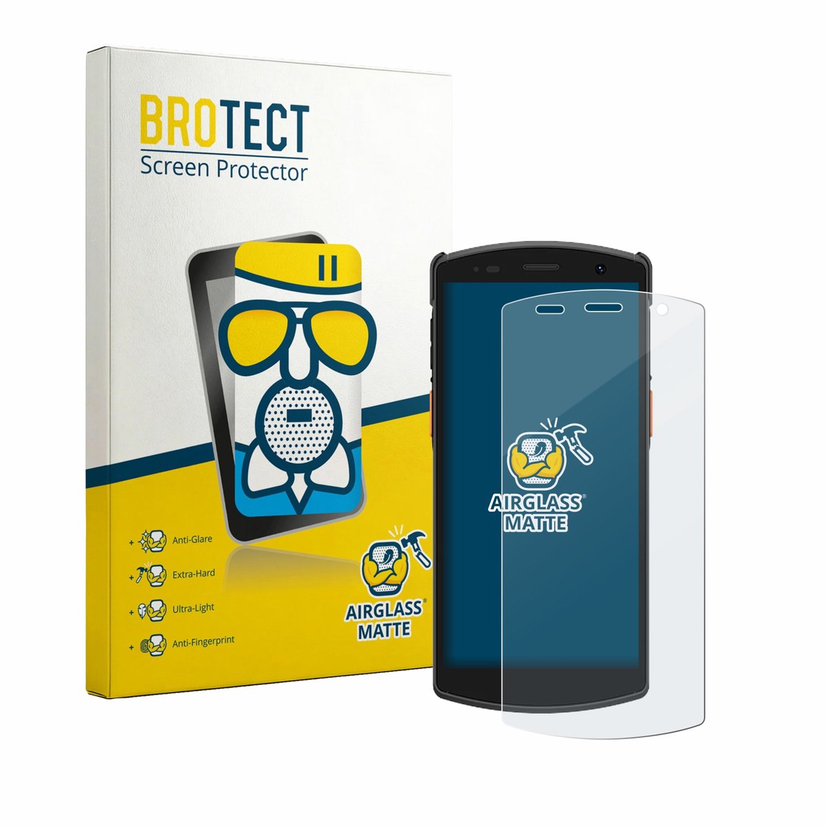BROTECT - Screenprotector voor Urovo CT58S - Folie Beschermfolie Beschermglas matte