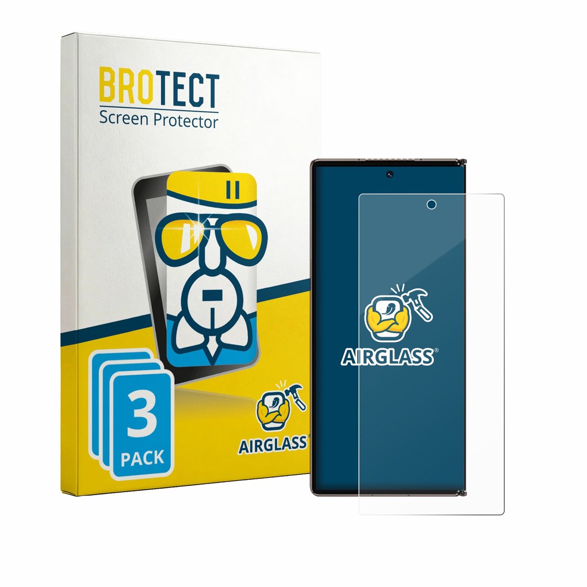 Screenprotector 3 Stuks voor Huawei Mate XT Ultimate Beschermglas transparant