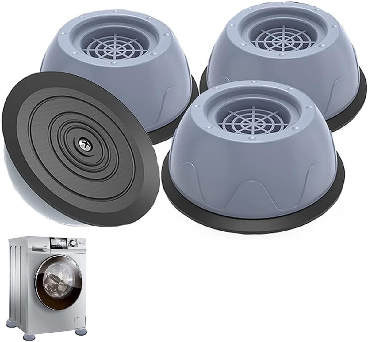 Anti-vibratie pads voor wasmachines - 4 stuks, eenvoudig te installeren, geschikt voor meubels en apparaten zoals koelkasten en drogers