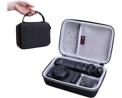Hard Camera Case voor Sony ZV-1 / ZV-1F / ZV-1 II – Beschermende Tas met Vaste Compartimenten voor Vlogger Accessoires, Statief en Microfoon – Ideale Draagtas voor Op Reis (Zwart)