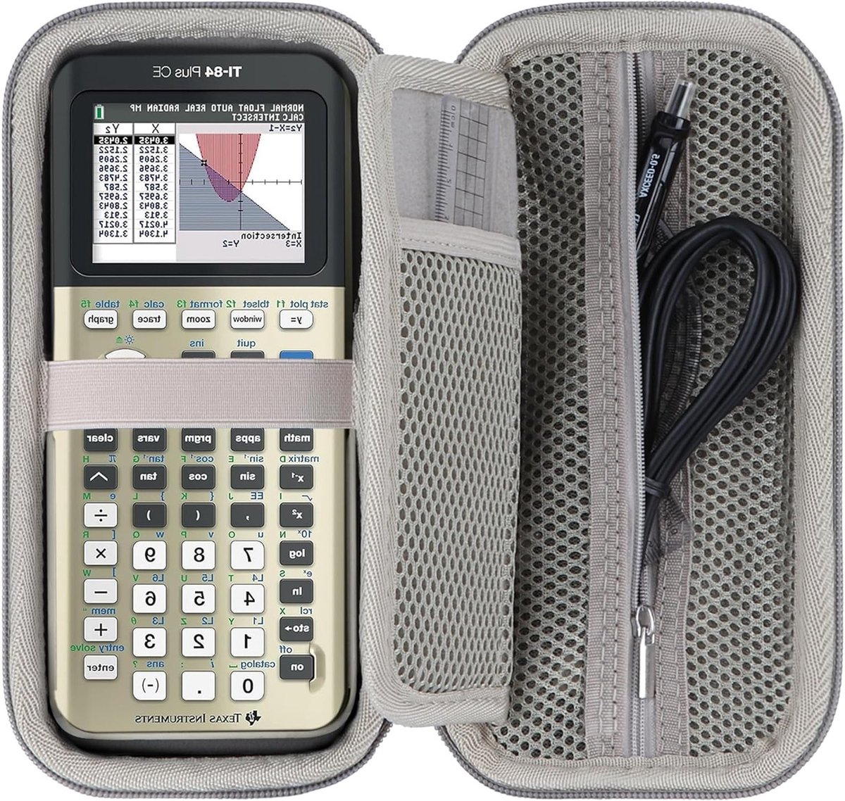 Duurzame Hard Case voor Grafische Rekenmachines zoals TI-84 Plus CE en TI-Nspire CX II - Bescherming en Stijl in Aarde Bruin
