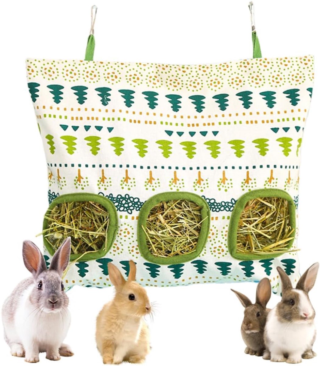 HEZIVO® Hooiruif Konijn - Hooihouder Knaagdieren - Hooitas - Hooizak Cavia