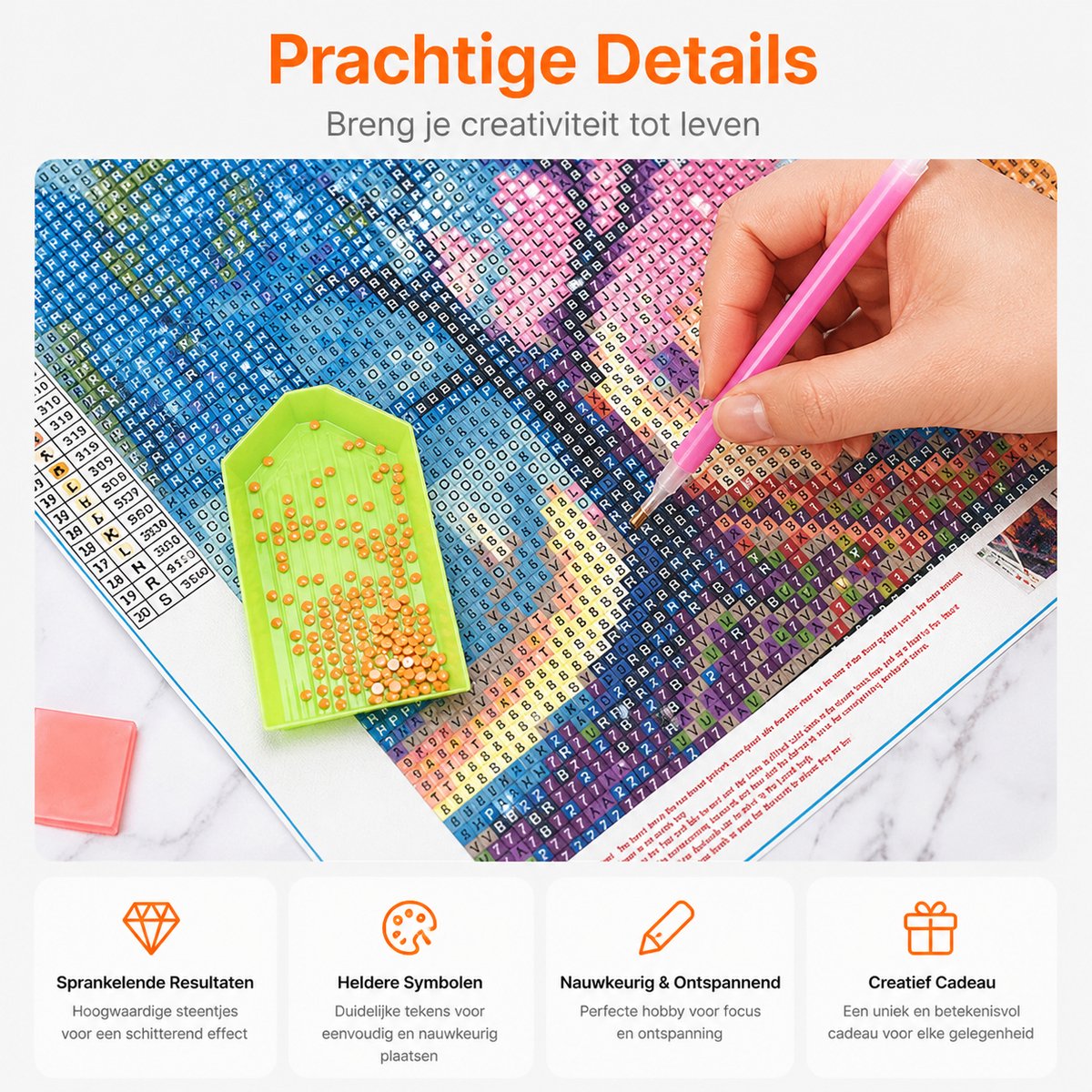 BOTC Diamond Painting Volwassenen - Diamond Painting Kinderen - Diamond Painting Pakket Volledig - 30x40CM — afbeelding 3