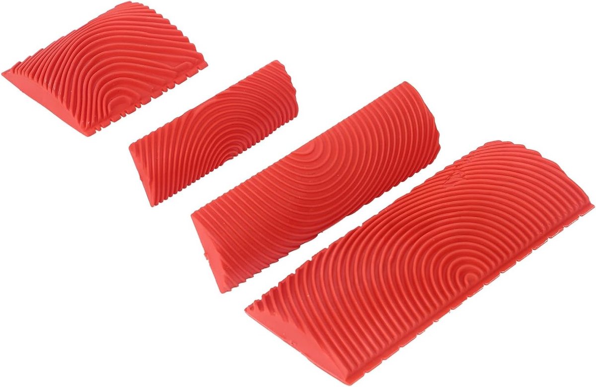 Set van 4 Houten Beitel Gereedschappen voor Houtbewerking, Patronen en DIY Muurdecoratie, Ideaal voor Houtnerf Schilderen en Creatieve Projecten