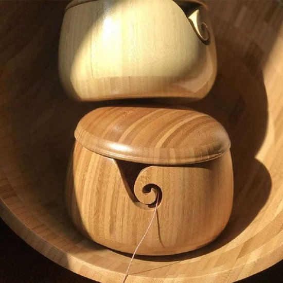Handgemaakte Breibak, 6.1x3.2 Inch, Ideaal voor Wolopslag, Breien en Haken, Met Draadopening en Gaten voor Gemakkelijk Gebruik — afbeelding 5