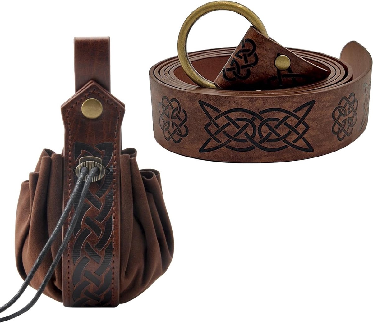 Pack van 2 Halloween Necromant Kostuums voor Mannen en Vrouwen - Middeleeuwse Kleding en Accessoires voor Cosplay en Feestjes
