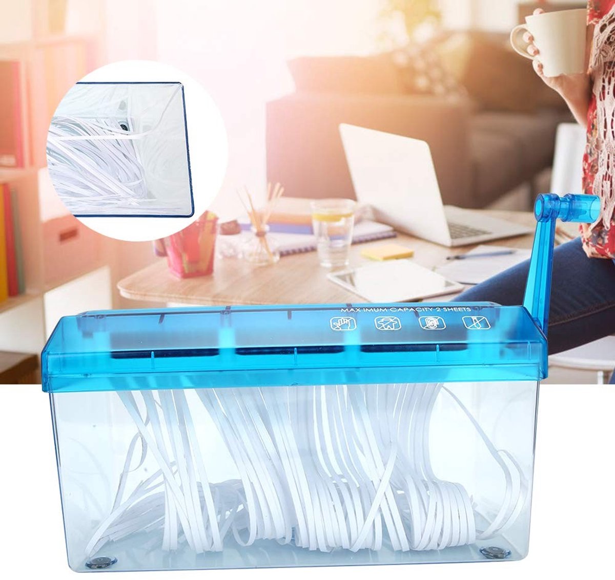 Cosensi - Dailygoods - Mini Desktop Handshredder voor Kantoor en Thuisgebruik