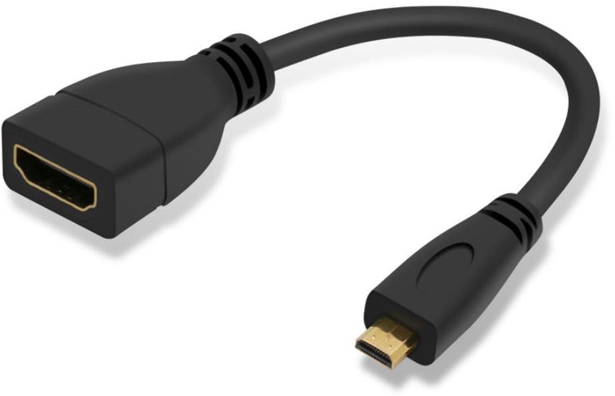 Cosensi - Dailygoody - Micro HDMI naar HDMI Adapter - Korte Kabel 10 cm - Geschikt voor Smartphone - Gemakkelijk Aansluiten - Ideaal voor TV's - Perfect voor XO