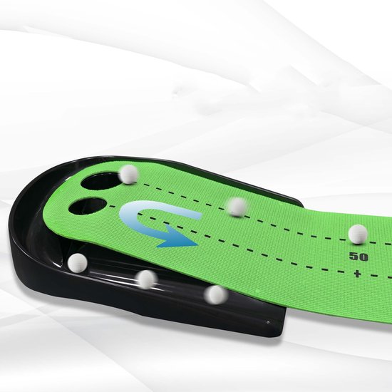 Stripe puttingmat voor golf - Automatische balretour en 2 oefengaten — afbeelding 4