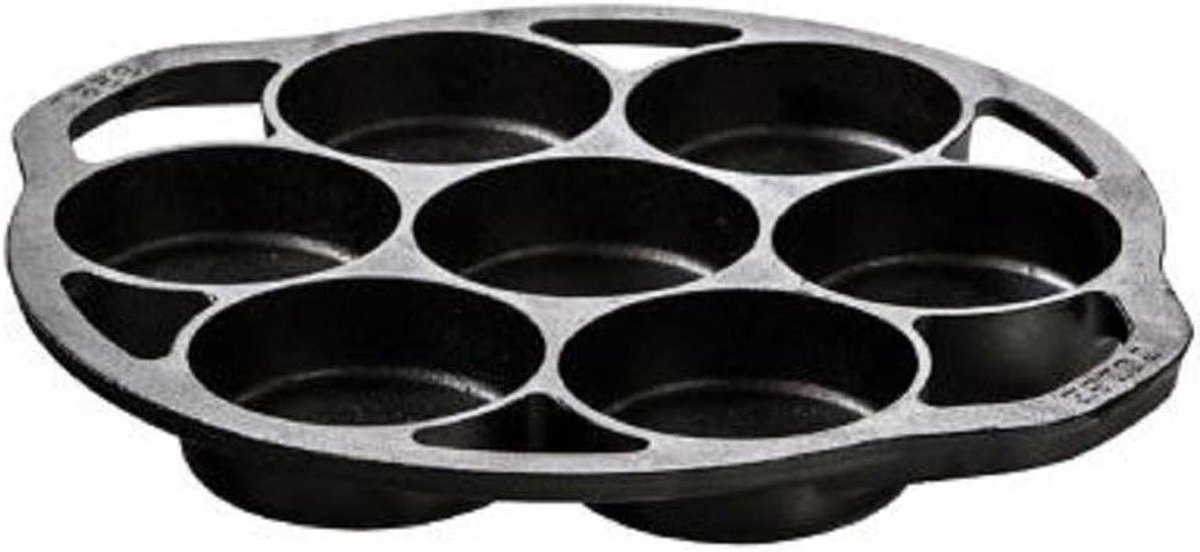 Mini Cake Pan - Bakvorm Koekjes - Desserts Bakken - Gietijzeren Constructie - 7 Vormen - Zwart