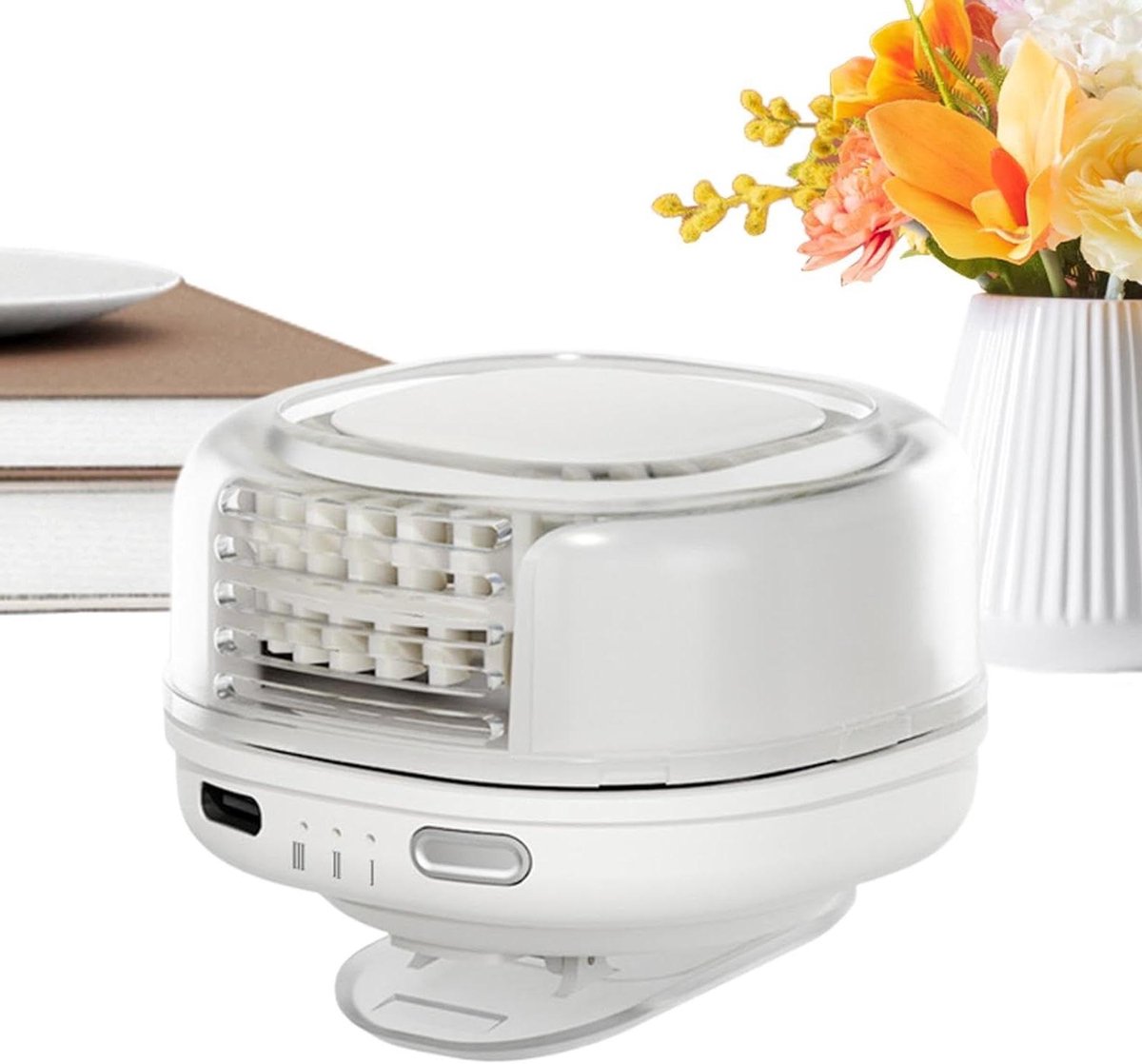 Draagbare Ventilator - Mini Bladloos - Persoonlijke Koeling - 360 Graden Draaibaar - 6 x 7 x 6 cm - Wit