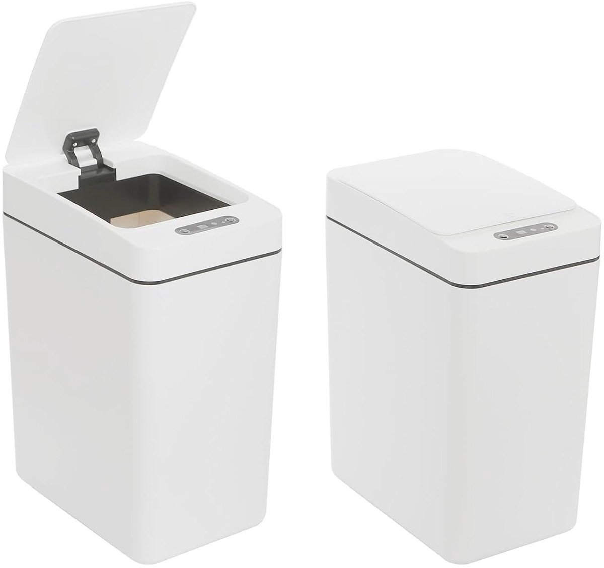 Badkamermolen Afvalemmer - Prullenbak Sensor - Hygiënisch Afval - Drie Openingsmodi - 12 Liter - Beige