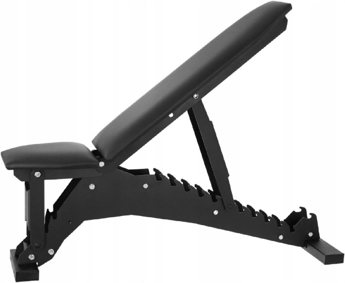 Trainingsbank Halterbank - Schuine Bank - Thuis Hometraining - Dubbel Verstelbaar - 125 cm Lengte - Zwart